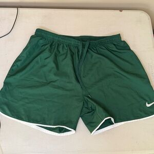 Nike Green Sports Shorts Slim Fit Dri-Fit medium women’s soccer workout